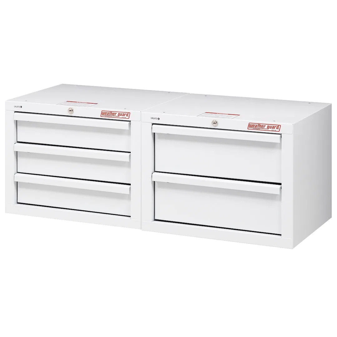 9045-3-03 – WEATHERGUARD Van Storage System Cabinet, Shelf Mount 42 Inch Width x 17 Inch Height x 16 Inch Depth 5 Dra...